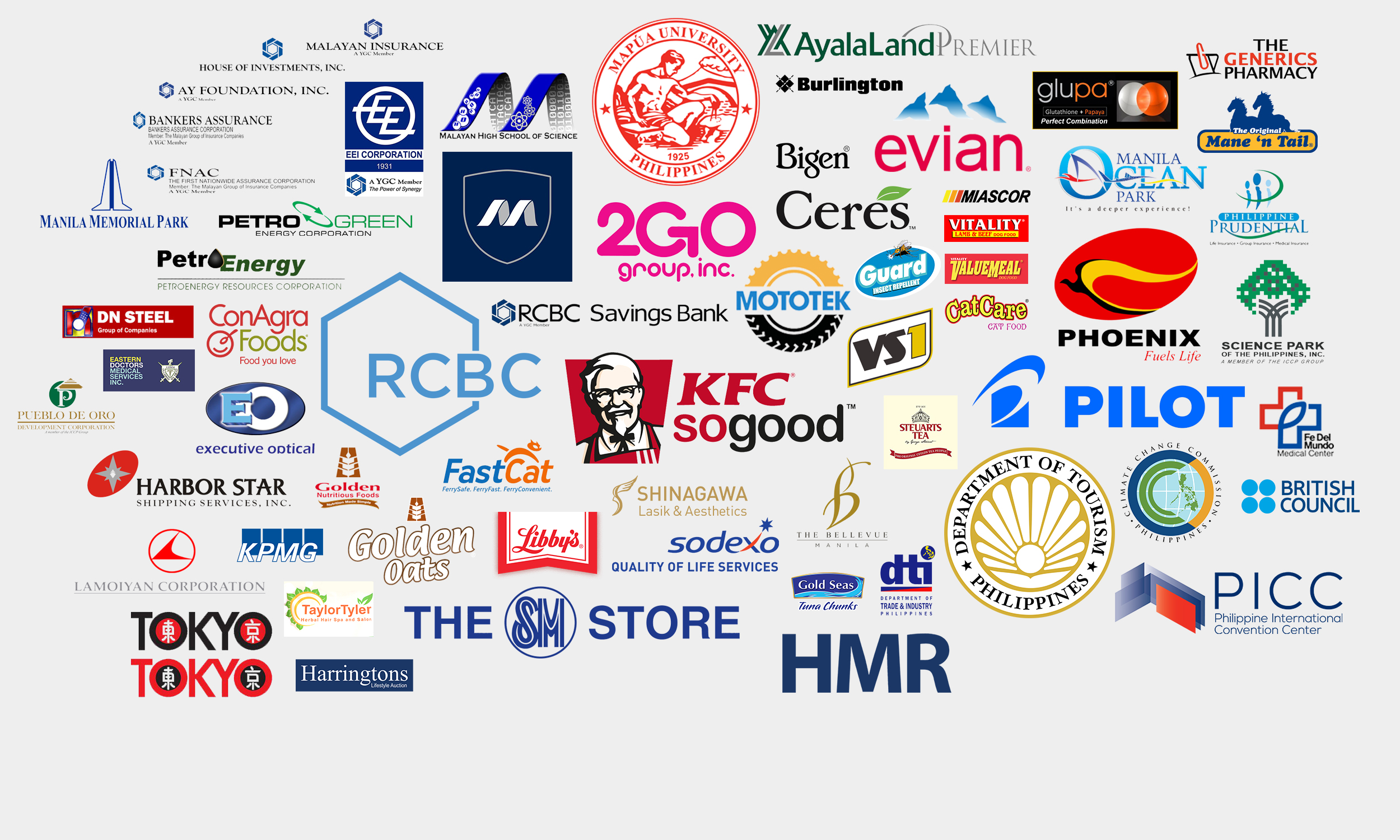 A selection of PIAA Advertising client logos